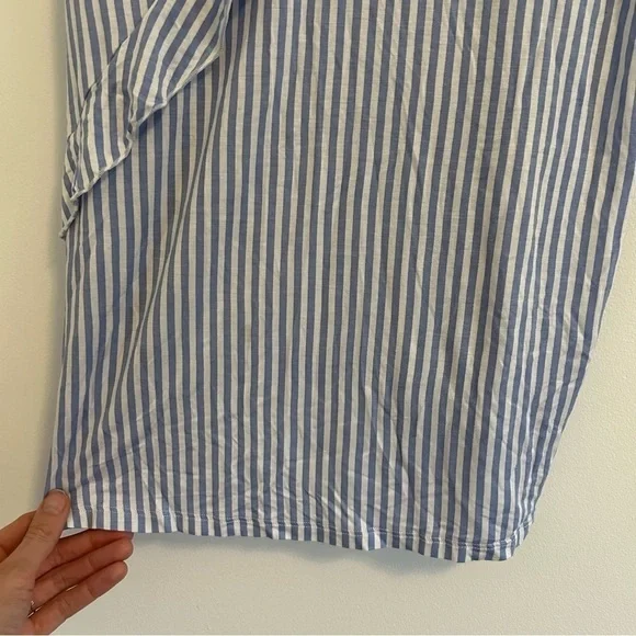 Striped Tank Top with Ruffle Modal Blend Size Small - Picture 4 of 12